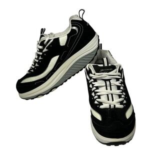 Skechers Shape Ups Sneakers Women's Size 7.5 Black White Walking Shoes Workout
